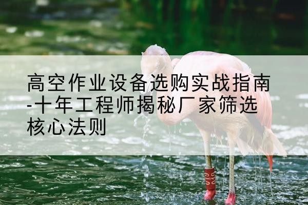安宁剪叉式升降机厂家-高空作业设备选购实战指南-十年工程师揭秘厂家筛选核心法则